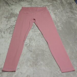 Lululemon High‑Rise Seam‑Detail Leggings — Mauve Pink — Size 12